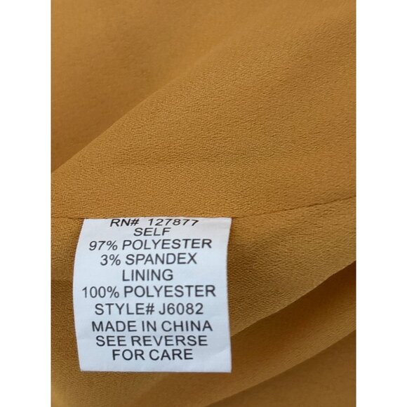 OVI Mustard Yellow Open Front Blazer Size Large Modern Minimal Tailored Workwear - Picture 10 of 11